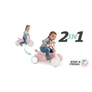 Berg Go2 Pink 2 In 1 Push And Pedal Toddlers Go Kart