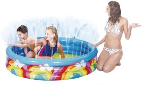Benross Inflatable Rainbow Spray Kids Swimming Pool