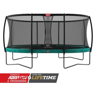 Berg grand champion trampoline 470 green with safety net deluxe