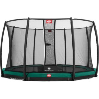 Berg Champion Inground Trampoline 430 Green With Safety Net Deluxe