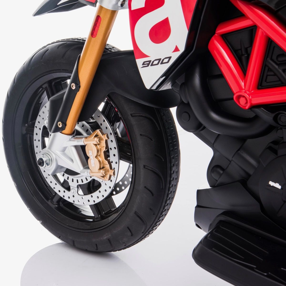 licensed aprilia dorsoduro 900 12v ride on motorbike