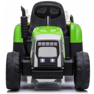 12v kids electric tractor with trailer and remote green