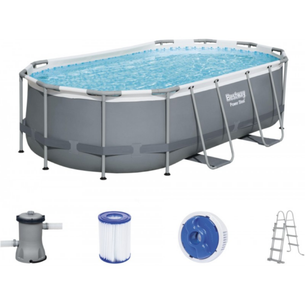 Bestway 56620 14ft power steel swimming pool 427x250x100cm