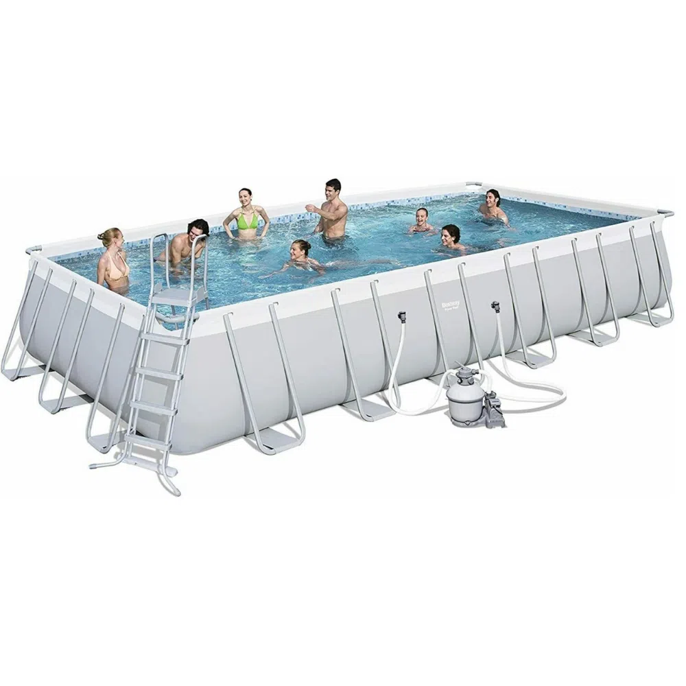 Bestway 56475 steel pro rectangular pool 24ft with filter 732x366x132cm