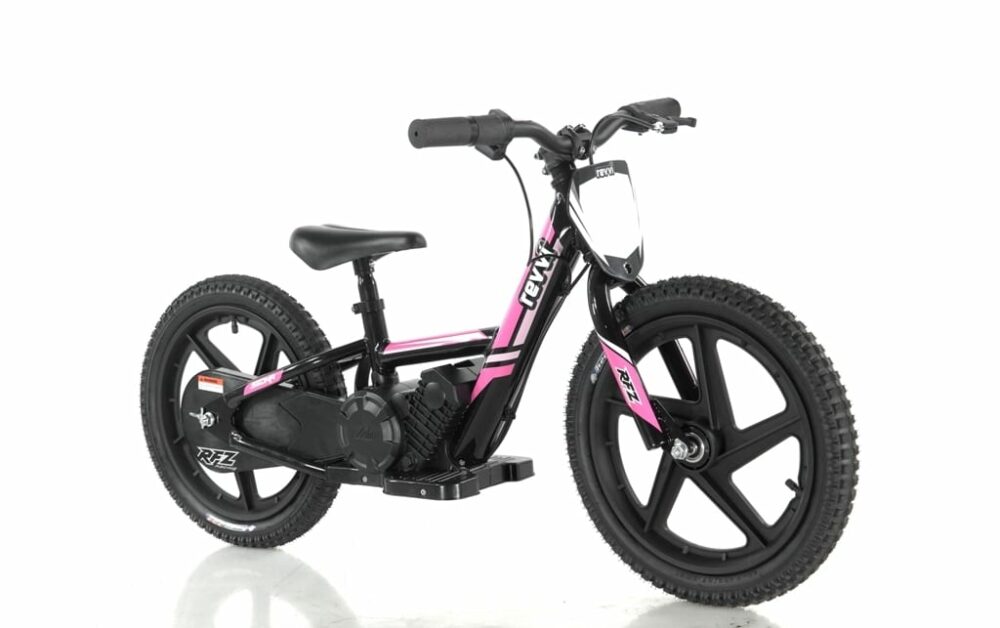 Revvi Lithium 16″ Kids Electric Dirt Bike – 24v Motorbike – Pink