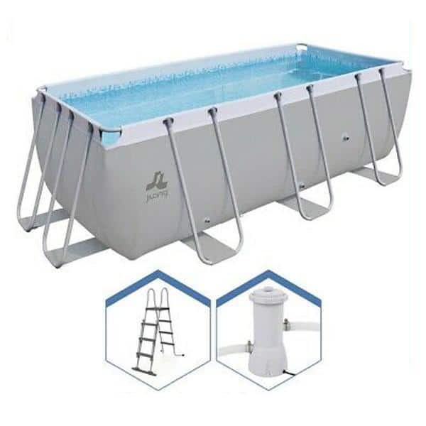 Avenli 17726 13ft 6 Outdoor Swimming Pool Grey With Pump And Ladder