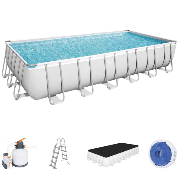 Bestway 56475 steel pro rectangular pool 24ft with filter 732x366x132cm