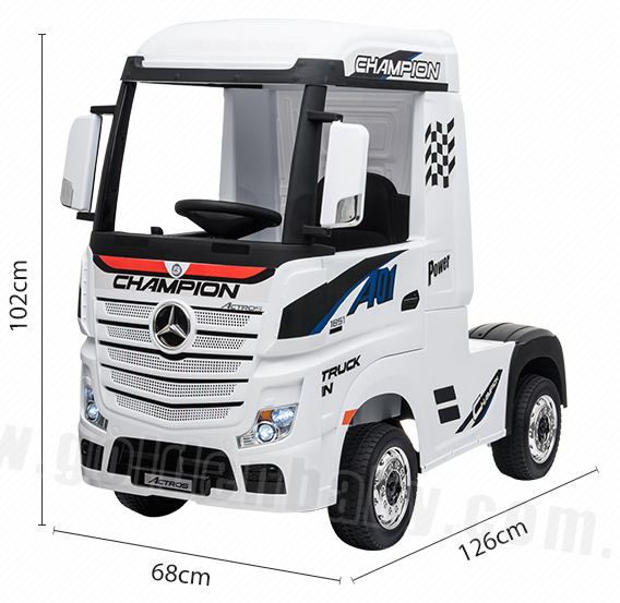 Licensed 24V Mercedes-Benz Actros 4WD Ride On Lorry- White 1