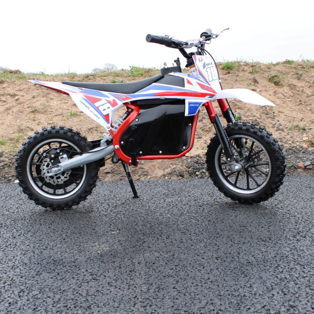 Hawkmoto 500w 36v Electric Mini Kids Dirt Bike – Red