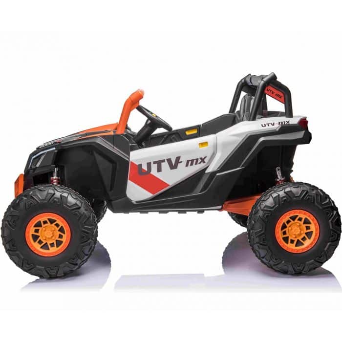 Utv-mx 2021 2 Seater 24v Kids Electric Ride On Buggy Orange 4wd