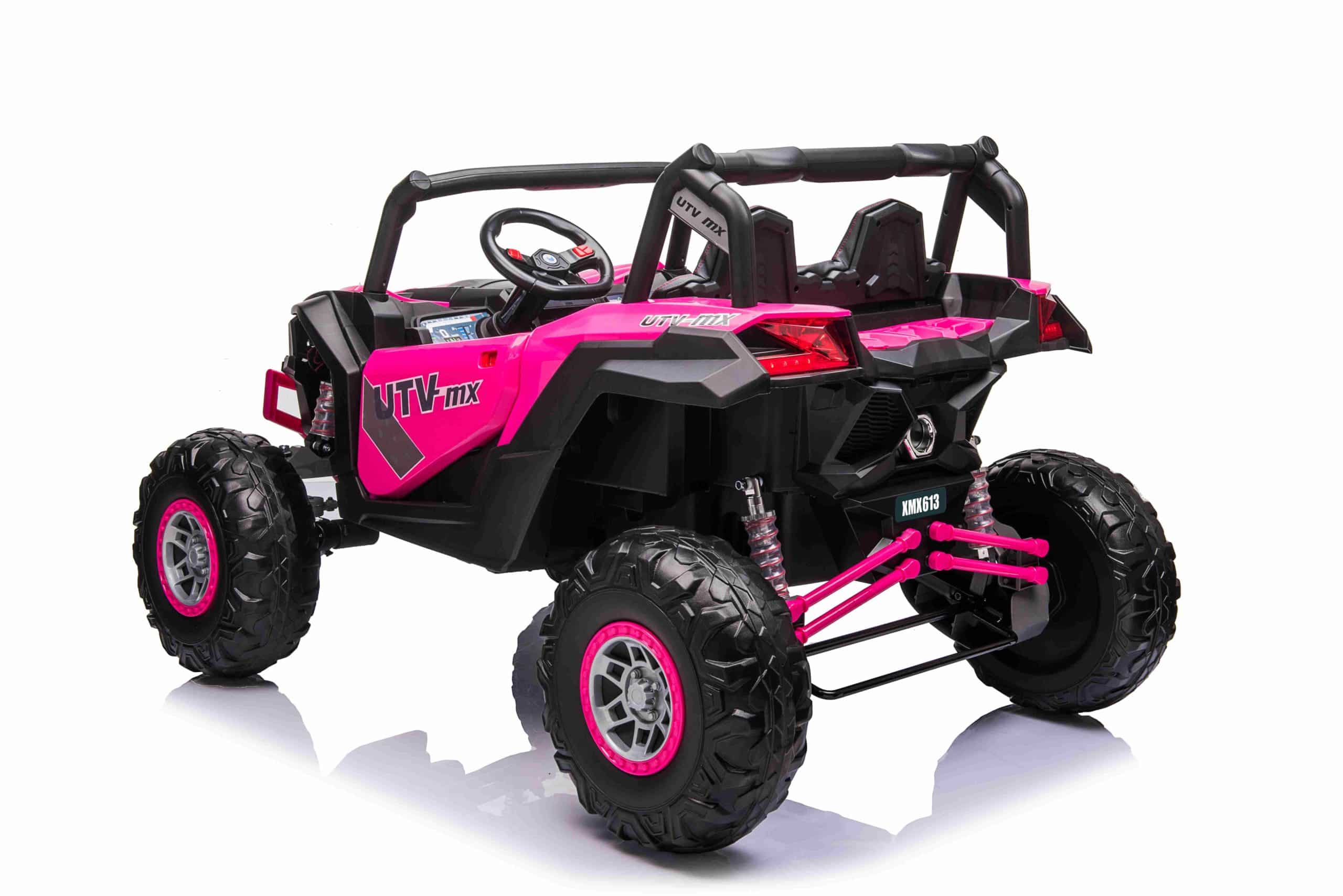 UTV MX 2021 2 Seater 24V Kids Electric Ride on Buggy Rose Pink