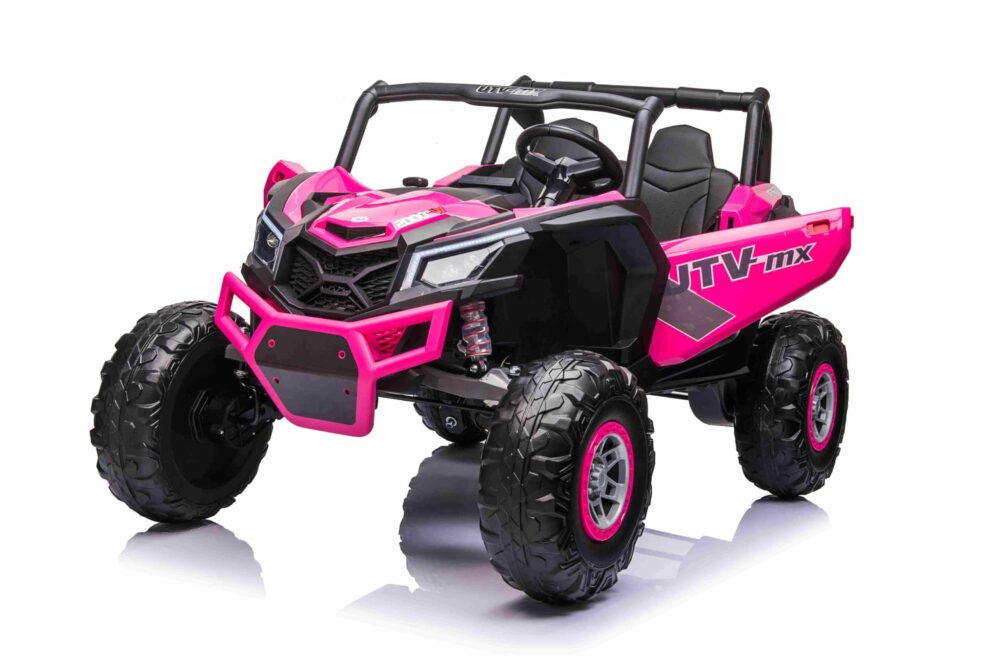 Utv-mx 2021 2 Seater 24v Kids Electric Ride On Buggy Rose Pink