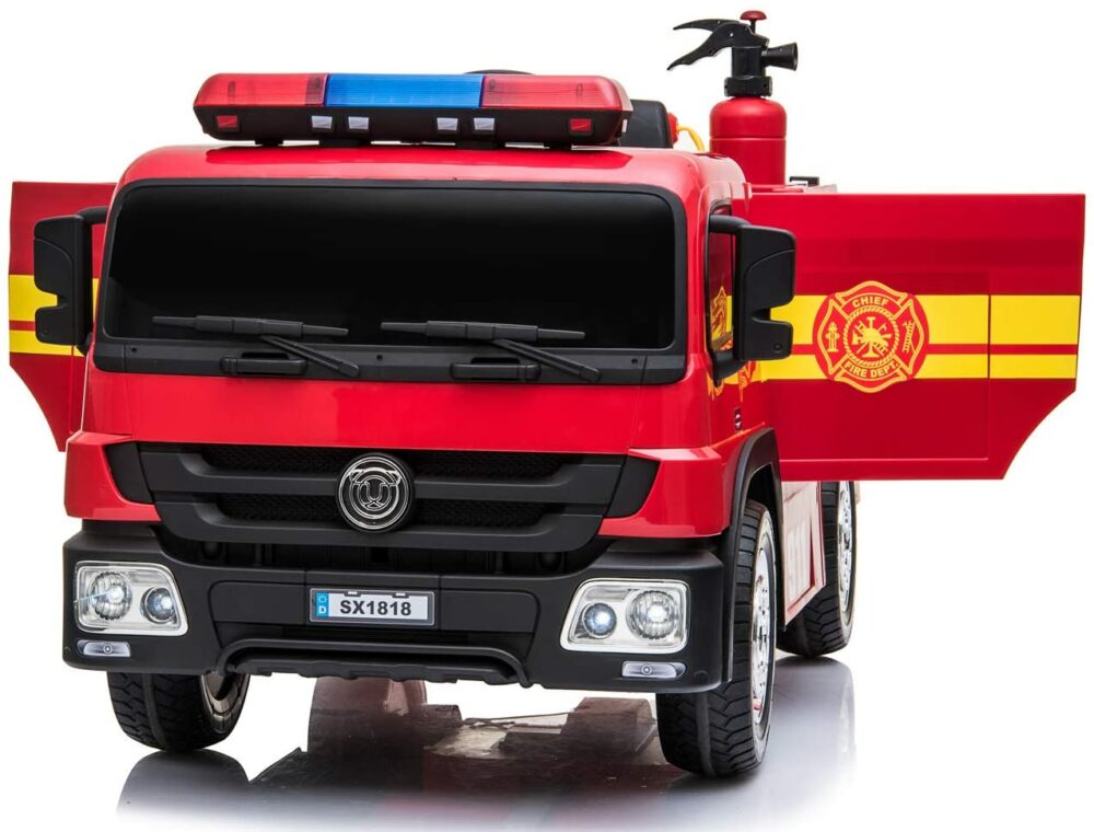 12v Kids Fire Engine With Hat And Water Hose