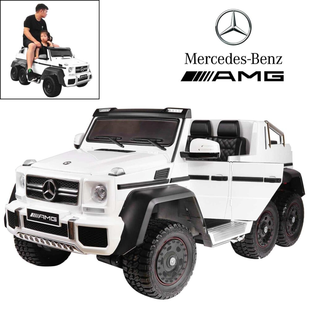 Mercedes Benz G63 6×6 Kid And Adult Electric Ride On Jeep White