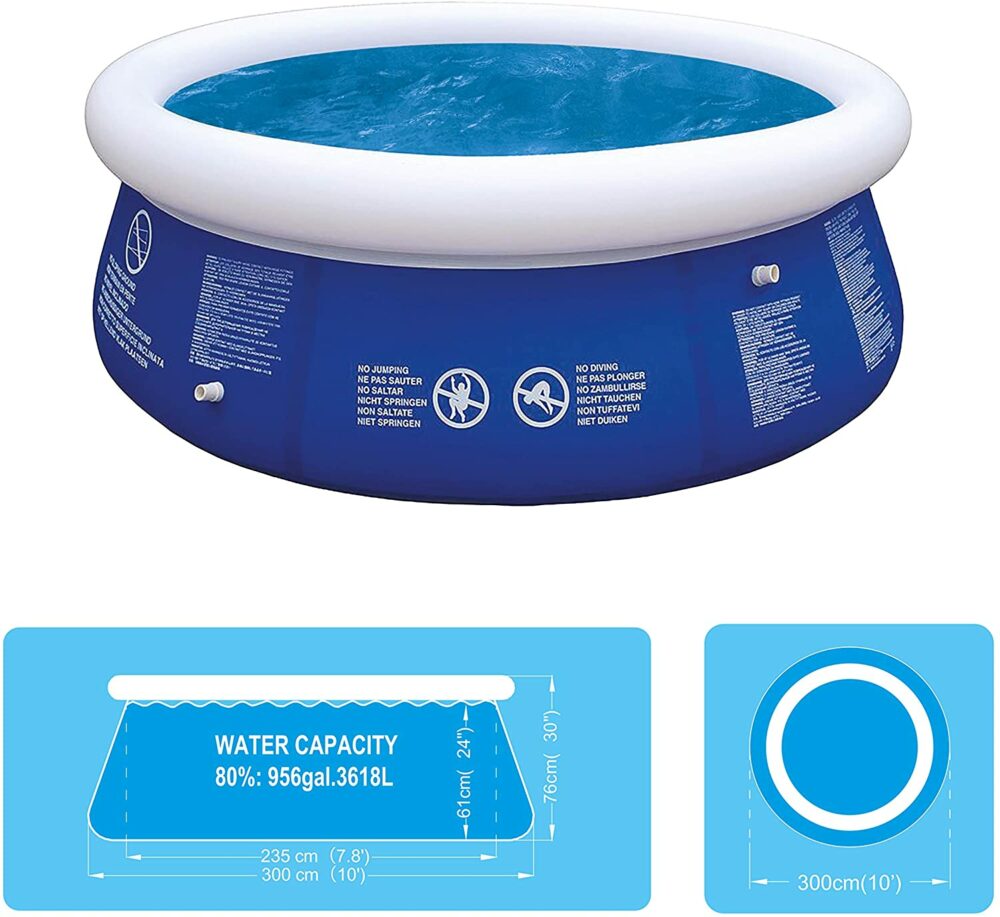 10ft Round Inflatable Fast Set Swimming Pool