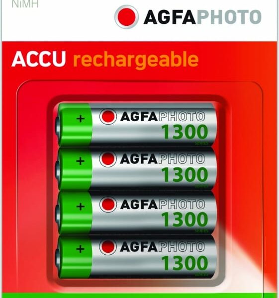 Agfaphoto Battery Rechargeable Aa1300 Batteries 4 Pack