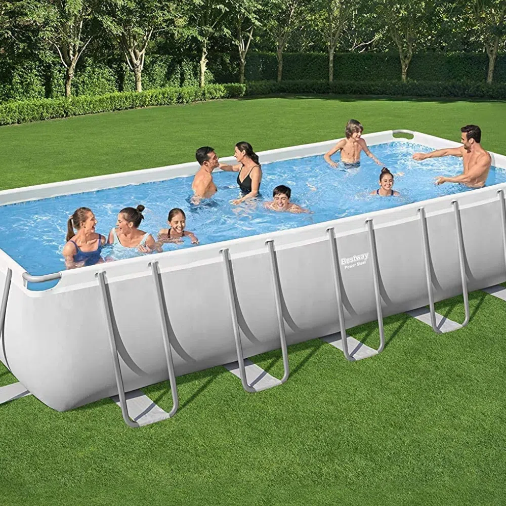 Bestway 5612b 21ft power steel rectangular pool 640x274x132cm