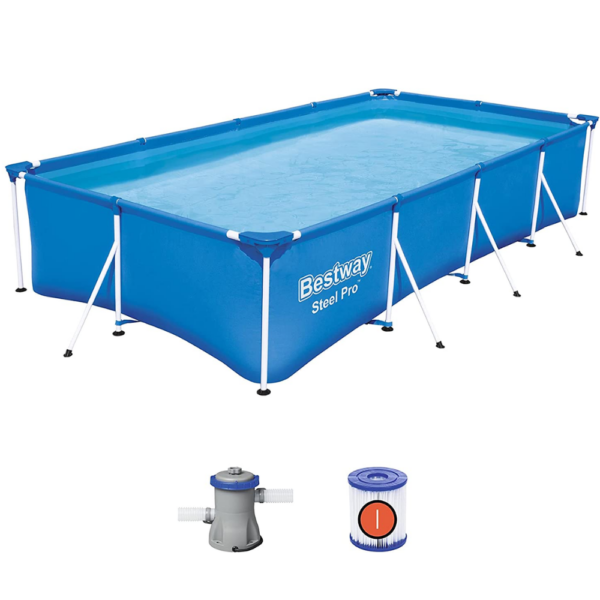 Bestway 56424 steel pro 13ft rectangular swimming pool 400x211x81cm