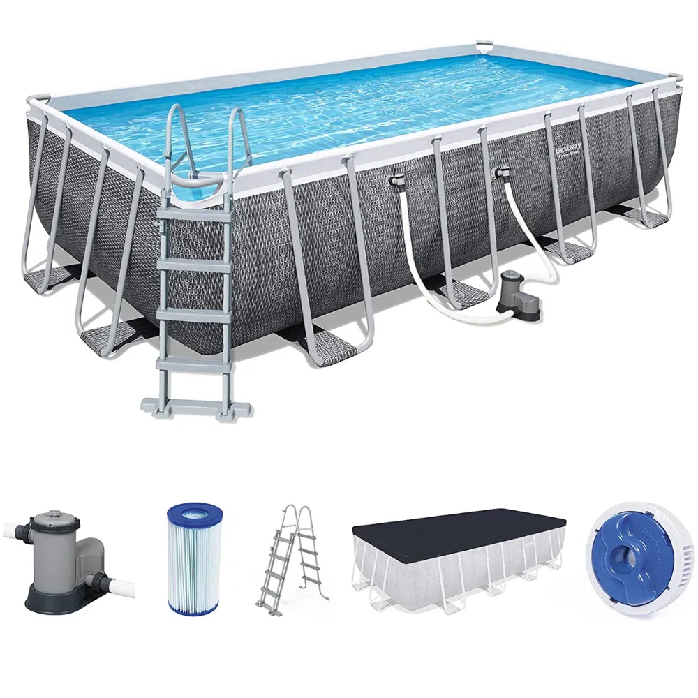 Bestway 56998 18ft power steel rectangle pool set 549x274x122cm
