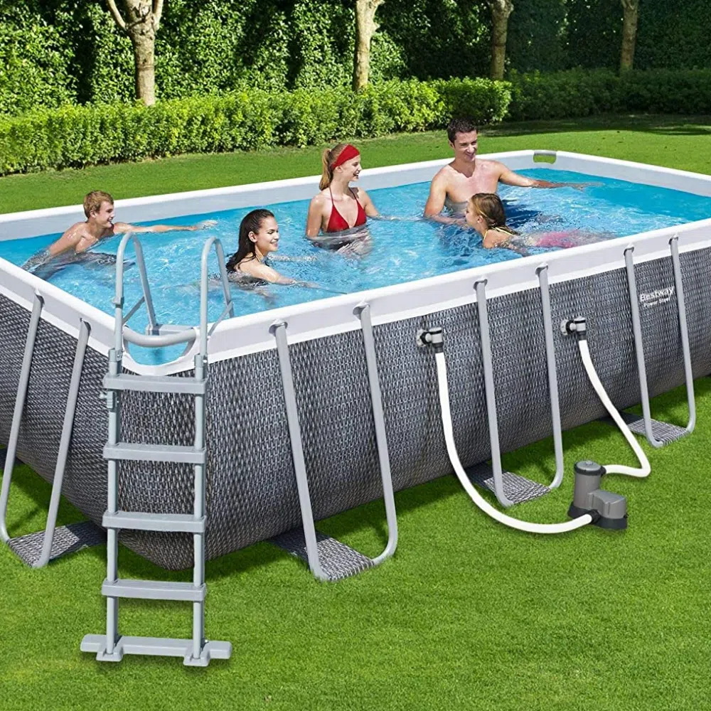 Bestway 56998 18ft power steel rectangle pool set 549x274x122cm