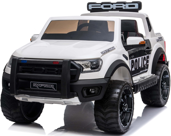 Kids Police Car 12V Licensed Ford Ranger Raptor - White 2