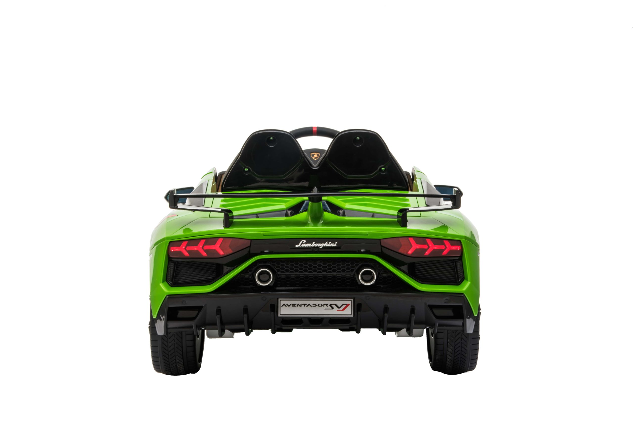 Licensed 12V Kids Lamborghini Aventador Green Svj 12V Ride On Sports Car -  Outside Play