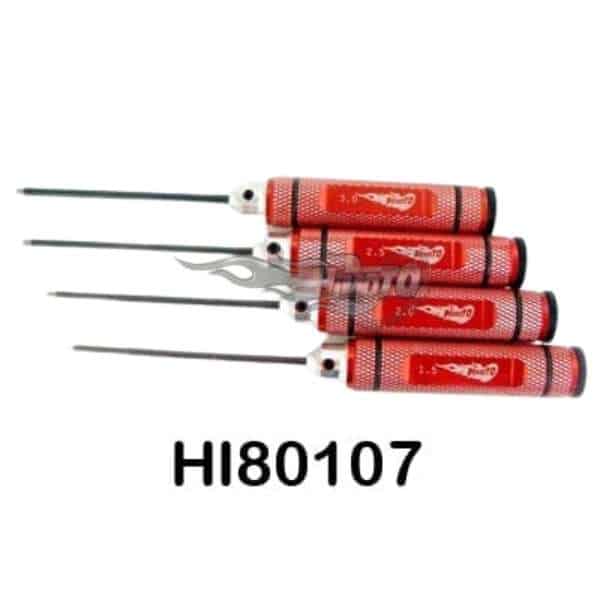 Hex screwdrivers set red (80107)