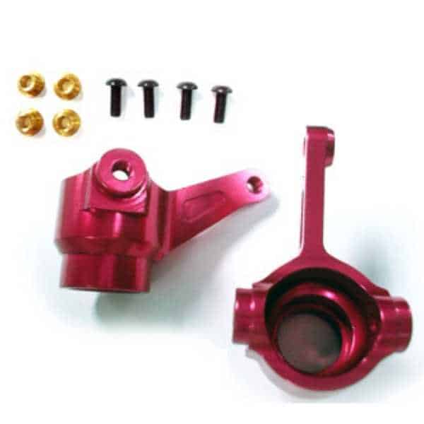 Himoto aluminium front steering hubs (red) (78-p010tr)