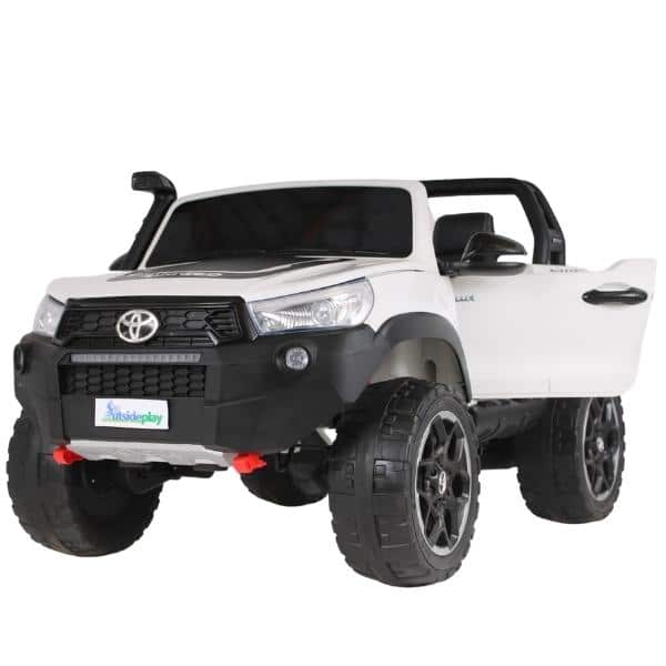 24v Licensed Toyota Hilux Ruggedx 4wd Kids Electric Jeep White