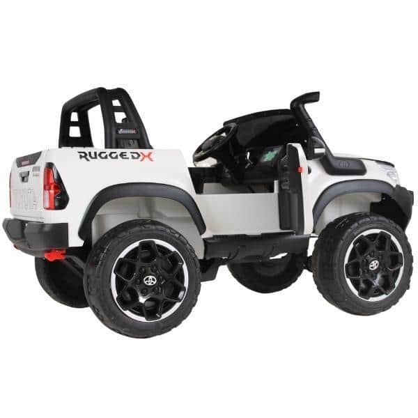 24v Licensed Toyota Hilux Ruggedx 4wd Kids Electric Jeep White