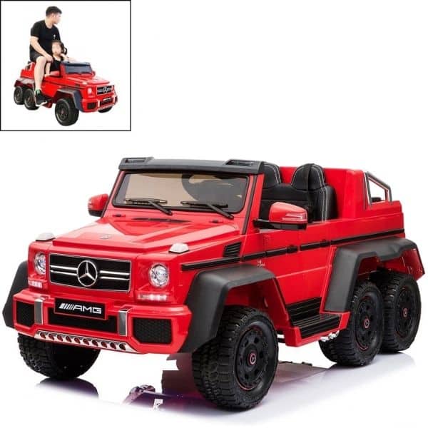 Mercedes benz g63 6×6 kid and adult electric ride on jeep red
