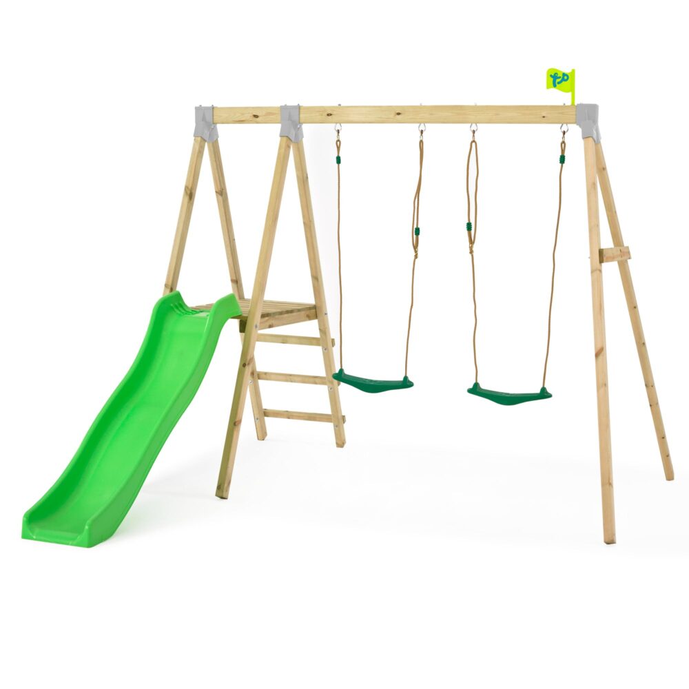 Tp Forest Multiplay Wooden Swing Set & Slide – Fsc