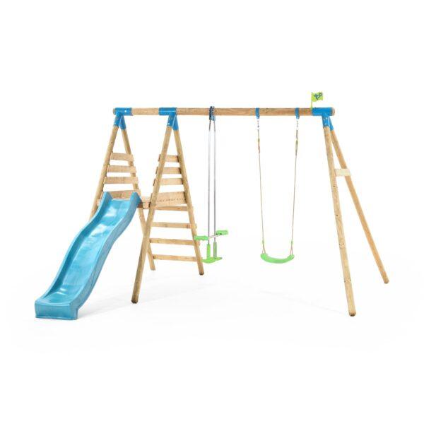 Tp alaska wooden swing set & slide-fsc