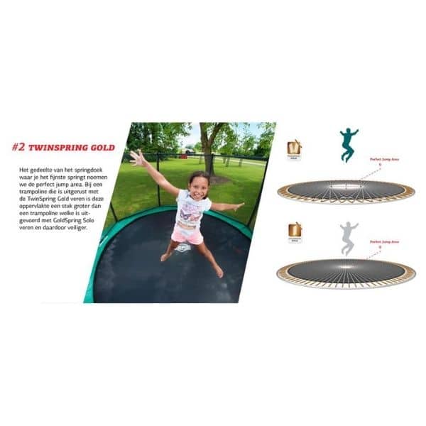 Berg champion grey 430 trampoline with safety net deluxe