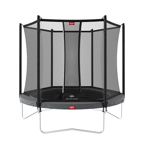 Berg favorit 270 9ft trampoline with comfort safety net - grey