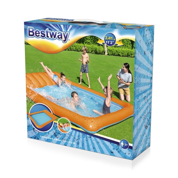 Bestway 53080 11ft Slide In Splash Kids Paddling Pool