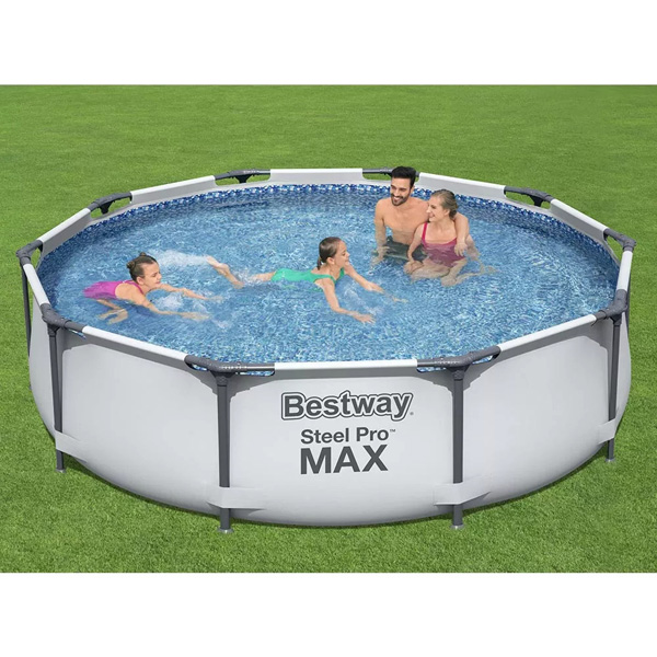 Bestway 56408 steel pro 10ft metal frame round pool 305x76cm with filter