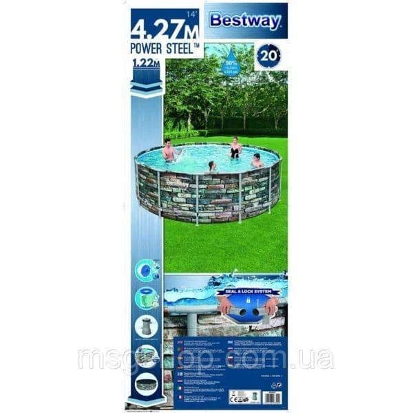 Bestway 56993 13ft 6in Steel Pro Swimming Pool 427x122cm