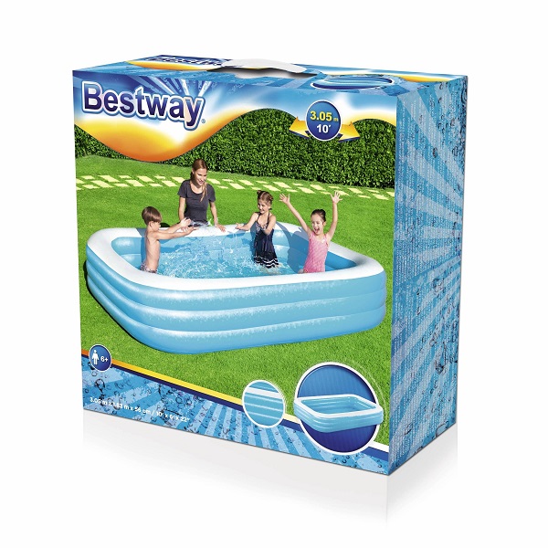 Bestway 54009 10ft Deluxe Rectangular Family Pool
