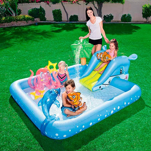 Bestway 53052 Inflatable Kiddie Pool With Aquarium Theme 1
