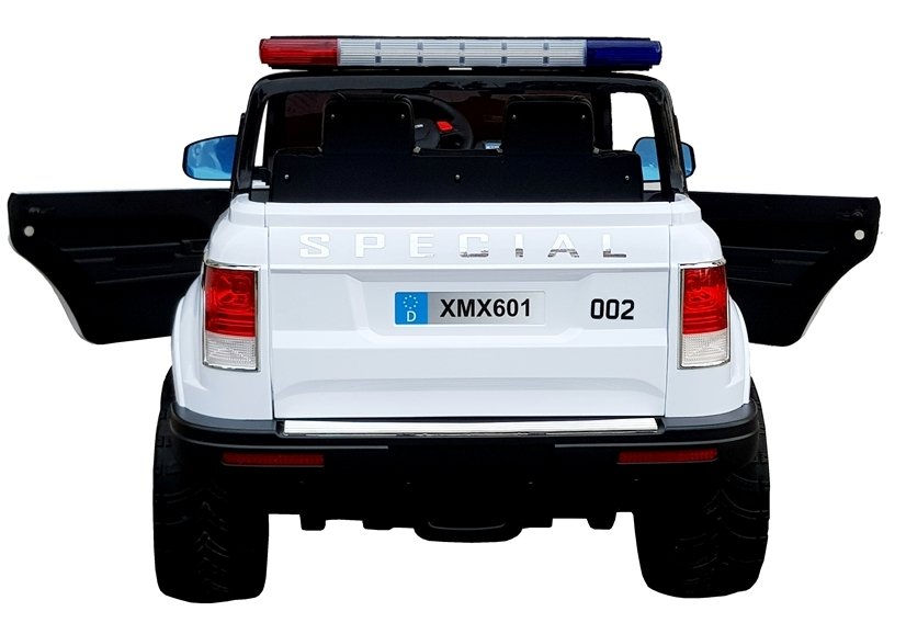 12V Land Rover Discovery Style Police Car - White 4