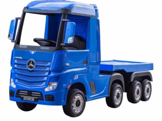 Mercedes Actros 24V Electric Kids Truck With Trailer Blue 1
