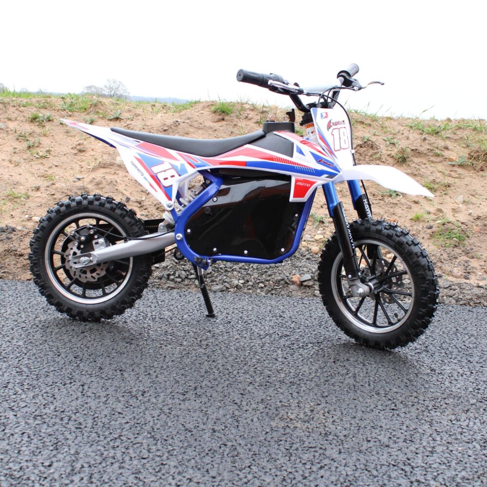 Hawkmoto 500w 36v Electric Mini Kids Dirt Bike – Blue