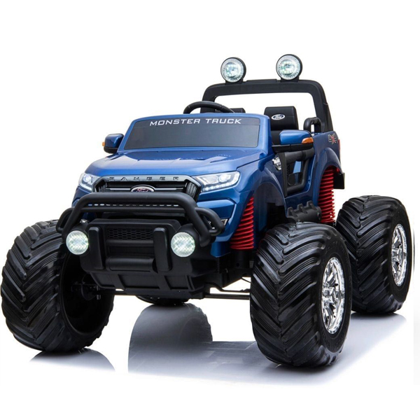 Ford Ranger Ride On Kids 24v Monster Truck 4wd Eva Wheels – Metallic Blue