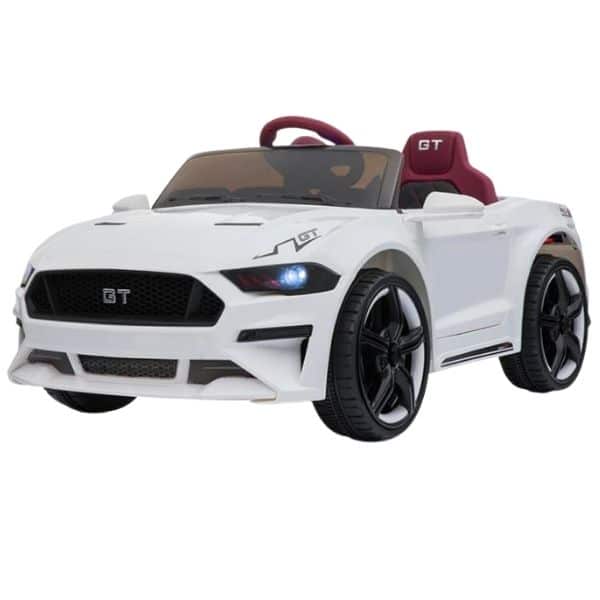 12V Kids Ford Mustang GT Style White Outside Play