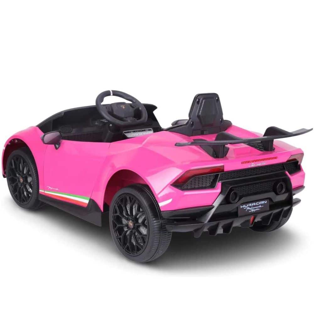 12v lamborghini huracan licensed kids electric ride on car - pink