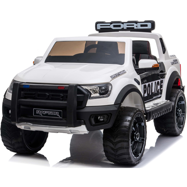 Kids Police Car 12V Licensed Ford Ranger Raptor - White 1