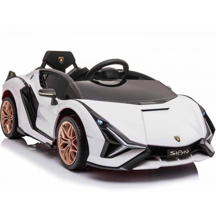 Licensed Lamborghini Sian 12v Children?s Electric Ride On Car – White