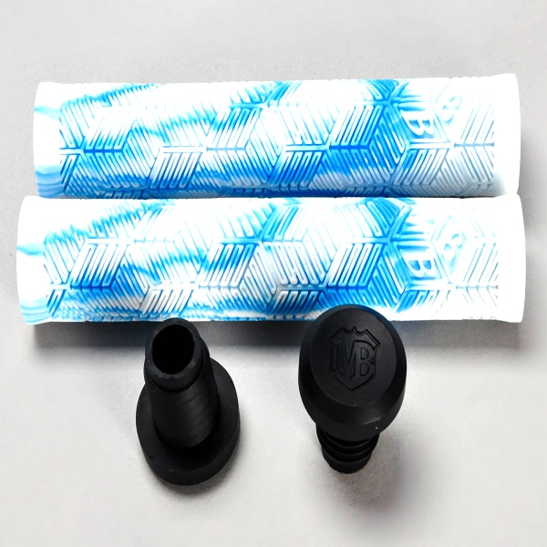 Lucky6 bike grips blue/white mafia bikes