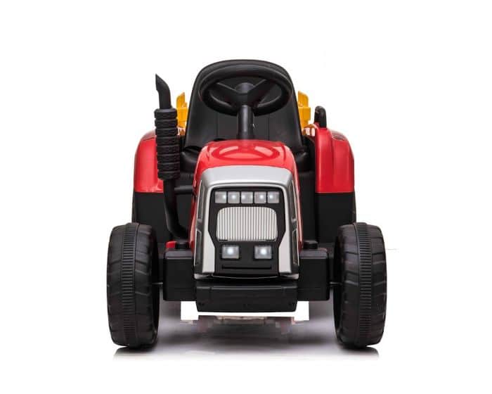 12v Kids Electric Tractor With Trailer And Remote Red